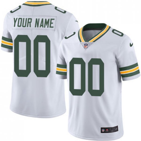 Youth Nike Green Bay Packers Road White Customized Vapor Untouchable Player Limited Jersey