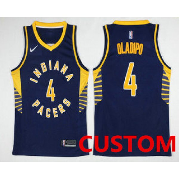 Custom Men's Indiana Pacers New Navy Blue 2017-2018 Nike Swingman Stitched NBA Jersey