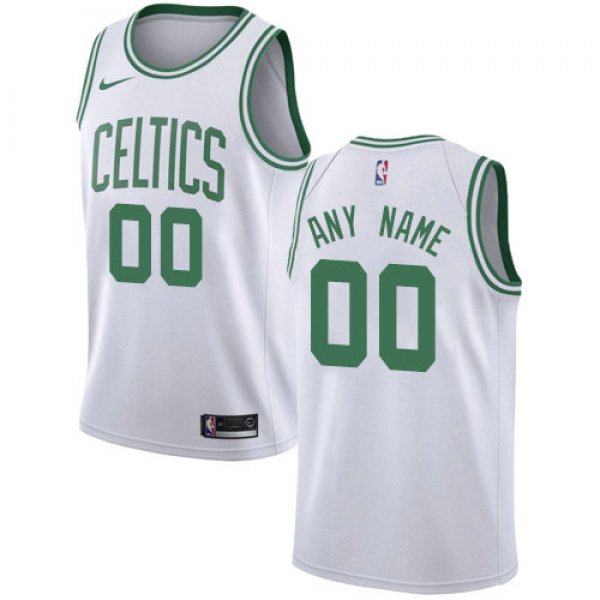 Men's Nike Boston Celtics Customized Authentic White NBA Association Edition Jersey
