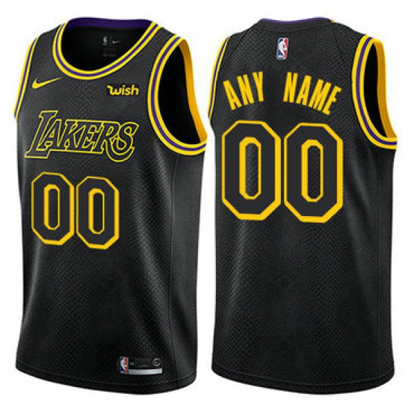 Men's Nike Los Angeles Lakers Customized Swingman Black NBA  City Edition Jersey