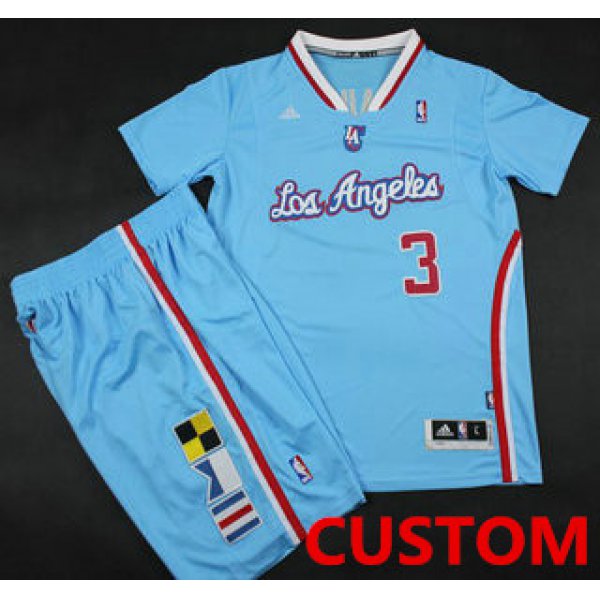 Custom Los Angeles Clippers Blue Revolution 30 Swingman NBA Jerseys Short Suits 2013 New Style