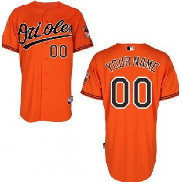 Men's Baltimore Orioles Customized Orange Jersey