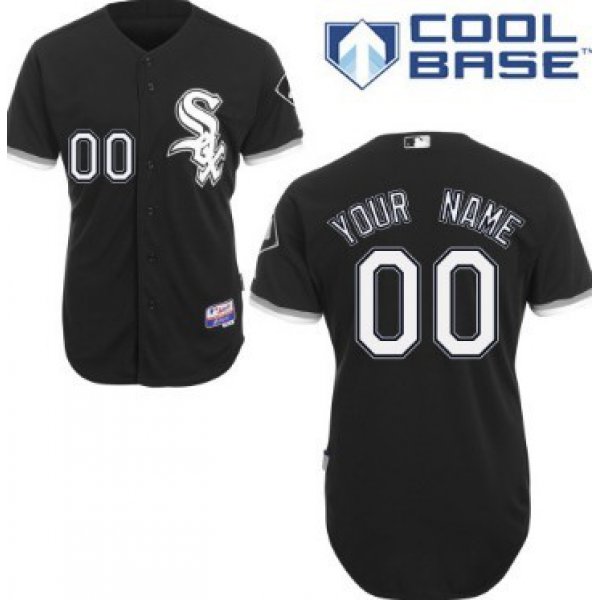 Men's Chicago White Sox Customized Black Jersey