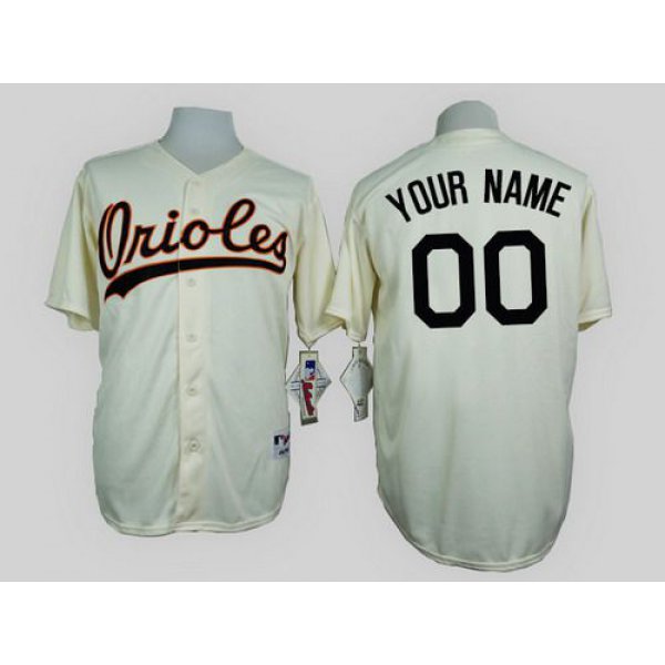 Baltimore Orioles Customized 1954 Turn Back The Clock Cream Jersey