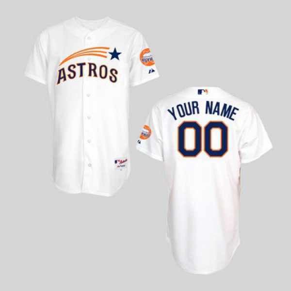 Men's Houston Astros Customized 1972 Turn Back The Clock White Jersey