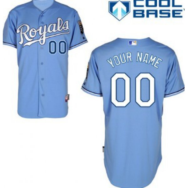 Men's Kansas City Royals Customized Light Blue Jersey