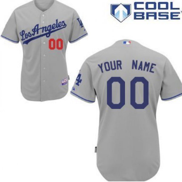 Men's Los Angeles Dodgers Customized Gray Jersey