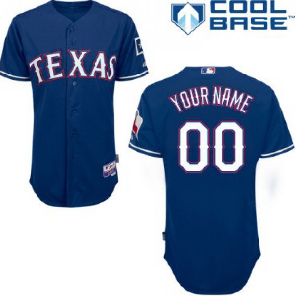Men's Texas Rangers Customized 2014 Blue Jersey