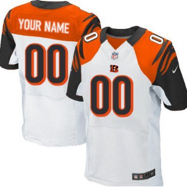 Men's Nike Cincinnati Bengals Customized White Elite Jersey