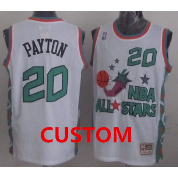 Custom NBA 1996 All-Star White Swingman Throwback Jersey