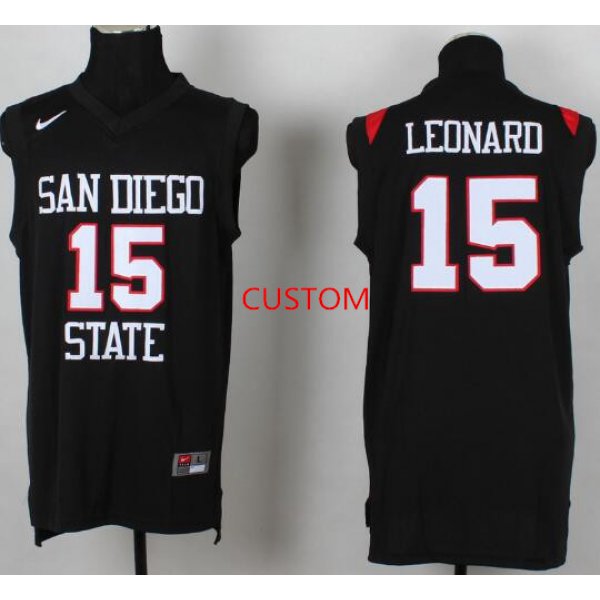 Men's San Diego State University Basketball Black Custom Jersey