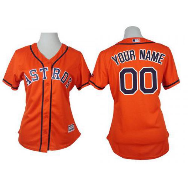 Women's Houston Astros Customized Orange Jersey