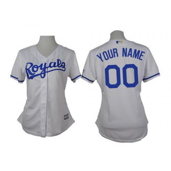 Women's Kansas City Royals Customized White Jersey