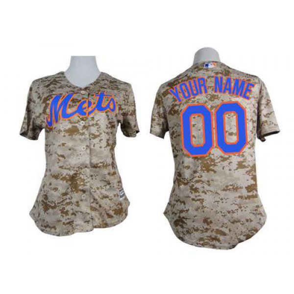 Women's New York Mets Customized 2014 Camo Jersey