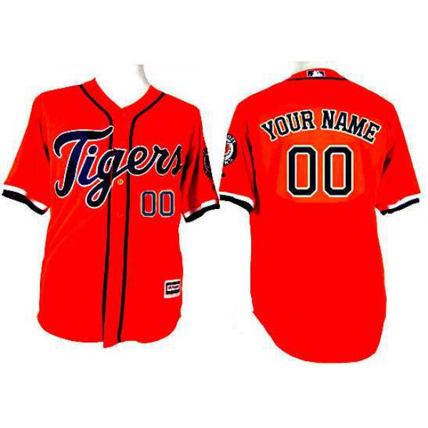 Youth Detroit Tigers Customized 2015 Orange Jersey
