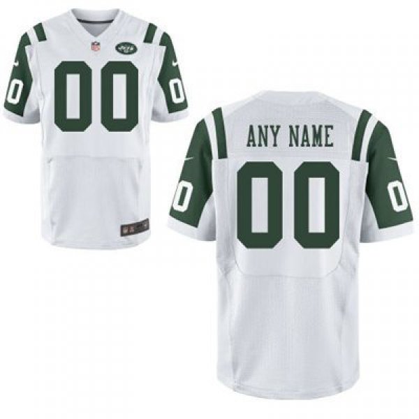 Men's New York Jets Nike White Customized 2014 Elite Jersey