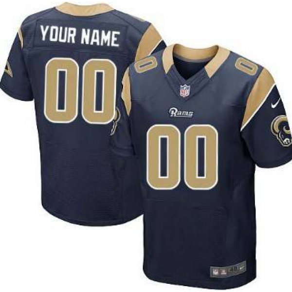 Men's St. Louis Rams Nike Navy Blue Discount Customized Elite Jersey