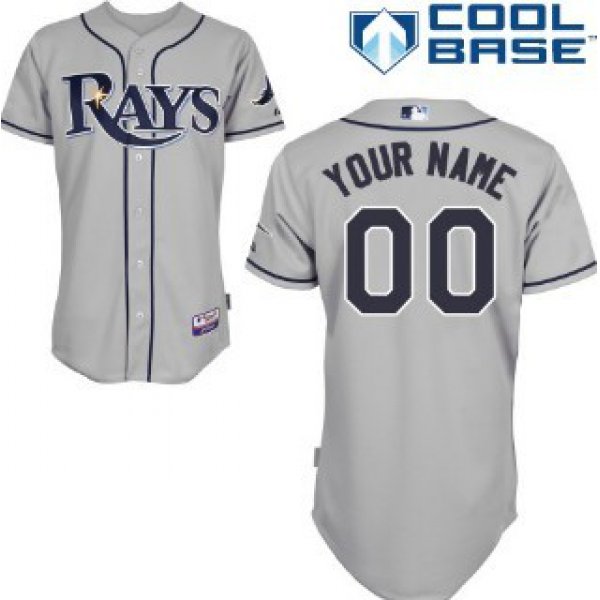 Men's Tampa Bay Rays Customized Gray Jersey