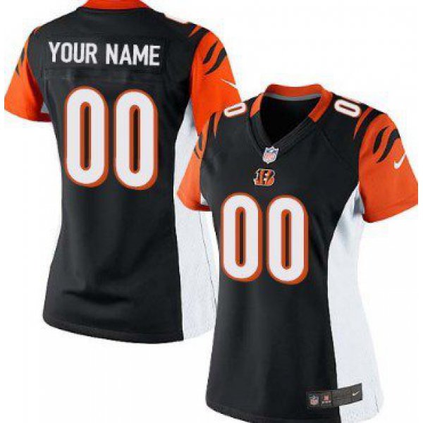 Women's Nike Cincinnati Bengals Customized Black Game Jersey