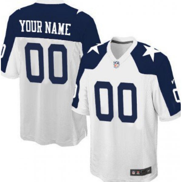 Youth Nike Dallas Cowboys Customized White Thanksgiving Game Jersey