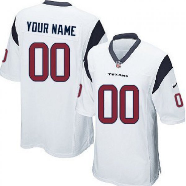 Youth Nike Houston Texans Customized White Game Jersey