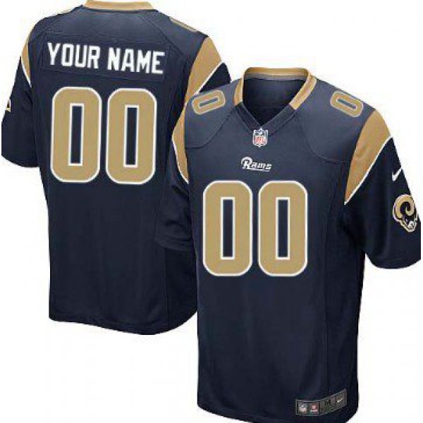 Youth Nike St. Louis Rams Customized Navy Blue Game Jersey