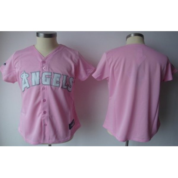 Women's LA Angels of Anaheim Customized Pink Jersey