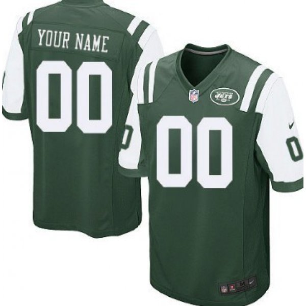 Kids' Nike New York Jets Customized Green Limited Jersey