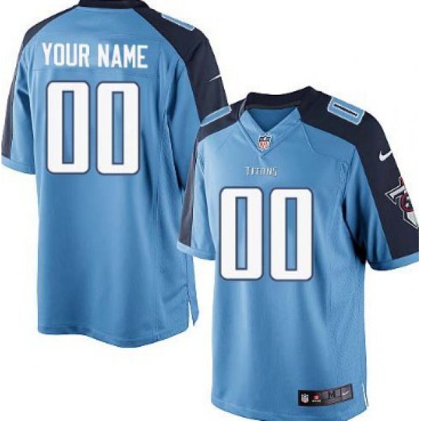 Kids' Nike Tennessee Titans Customized Light Blue Limited Jersey