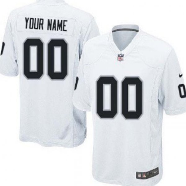 Men's Nike Oakland Raiders Customized White Limited Jersey