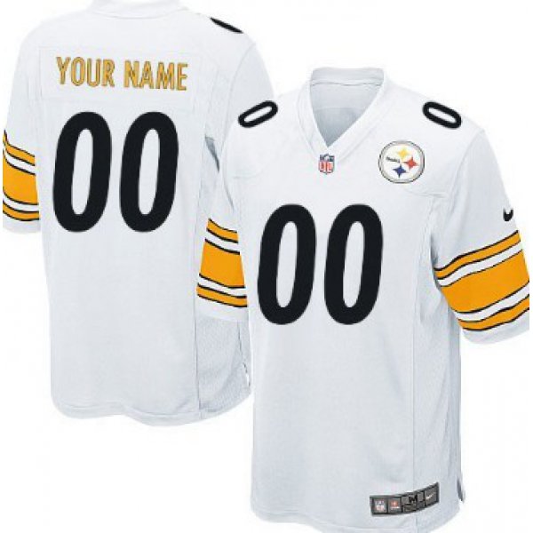Men's Nike Pittsburgh Steelers Customized White Game Jersey