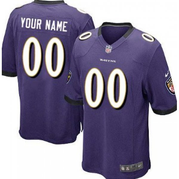 Kids' Nike Baltimore Ravens Customized Purple Game Jersey