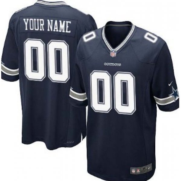 Kids' Nike Dallas Cowboys Customized Blue Game Jersey