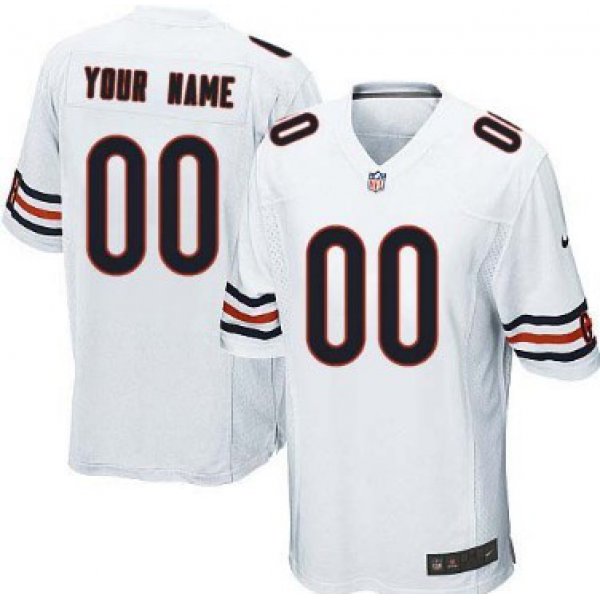 Men's Nike Chicago Bears Customized White Game Jersey