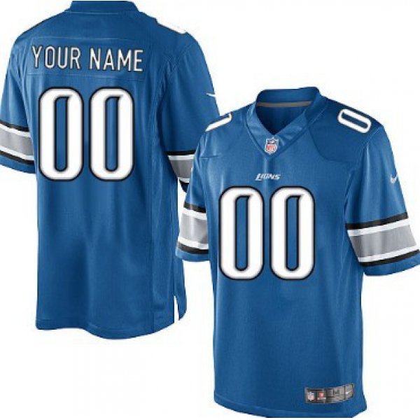 Men's Nike Detroit Lions Customized Light Blue Limited Jersey