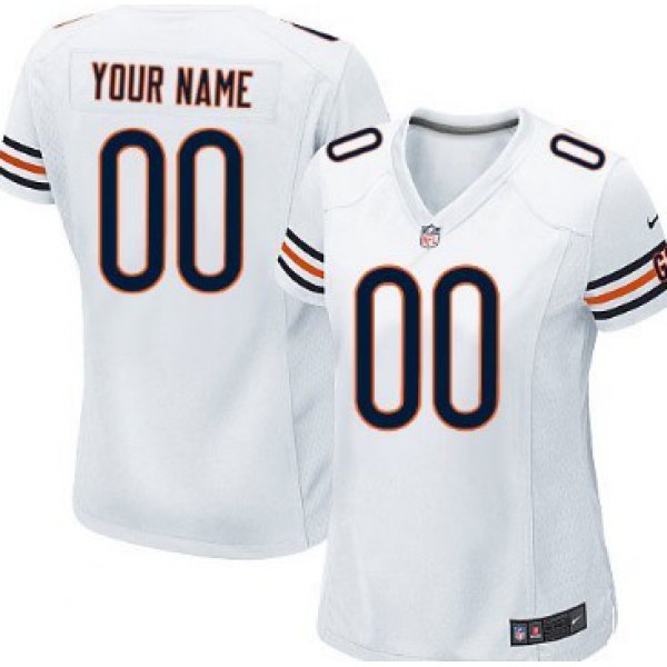 Women's Nike Chicago Bears Customized White Limited Jersey