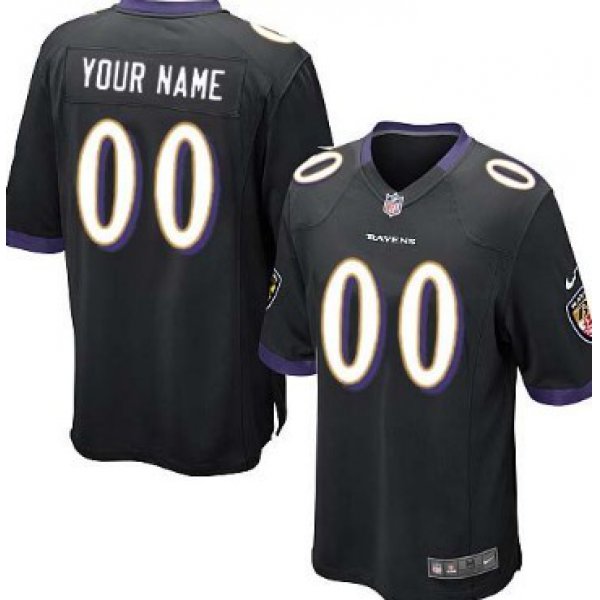 Kids' Nike Baltimore Ravens Customized Black Limited Jersey