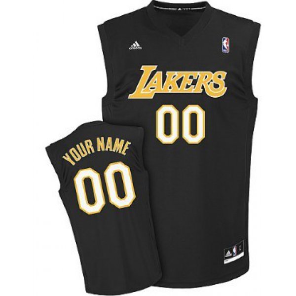 Mens Los Angeles Lakers Customized Black Fashion Jersey