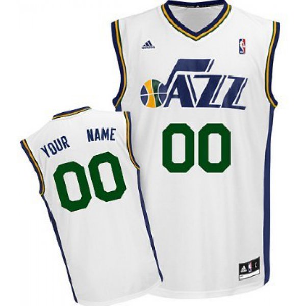 Mens Utah Jazz Customized White Jersey