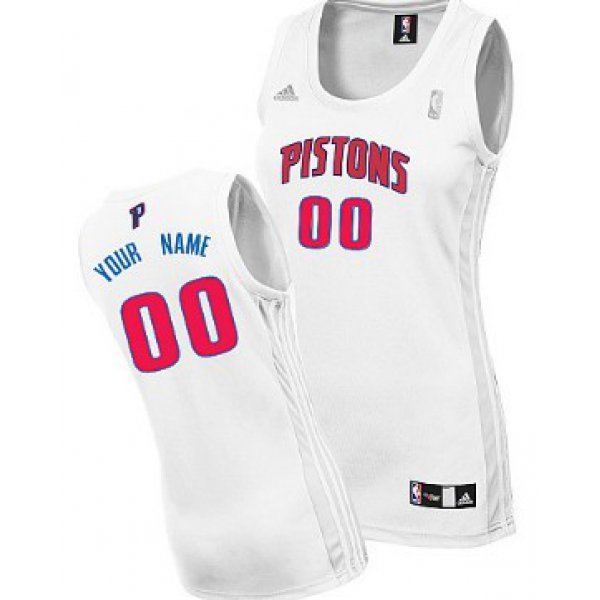 Womens Detroit Pistons Customized White Jersey