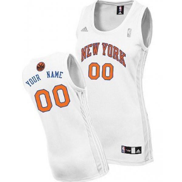 Womens New York Knicks Customized White Jersey