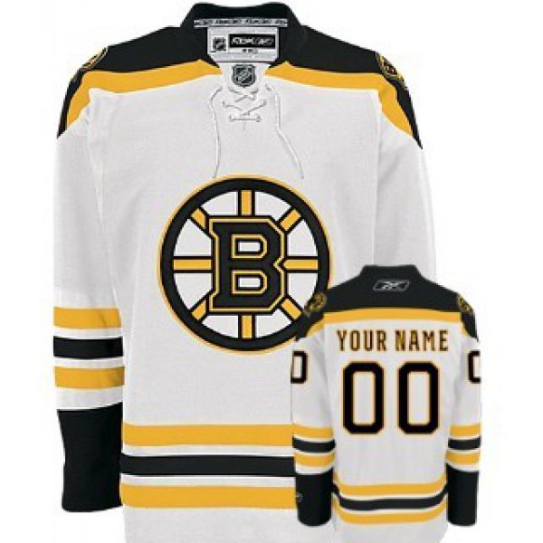 Boston Bruins Mens Customized White Jersey