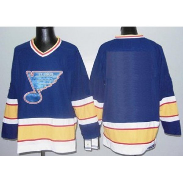 St. Louis Blues Mens Customized Blue CCM Jersey