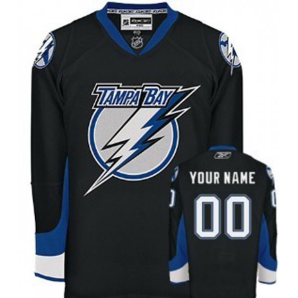 Tampa Bay Lightning Mens Customized Black Jersey