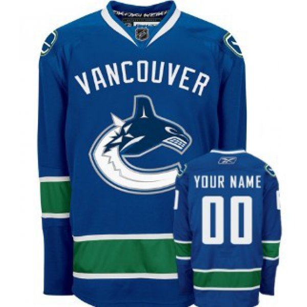 Vancouver Canucks Mens Customized Blue Jersey