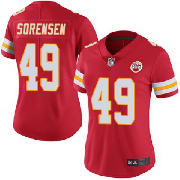 Women's Kansas City Chiefs #49 Daniel Sorensen Team Color Vapor Untouchable Jersey - Limited Red