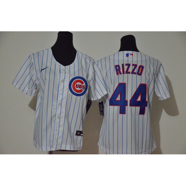 Youth Chicago Cubs #44 Anthony Rizzo White Stitched MLB Cool Base Nike Jersey