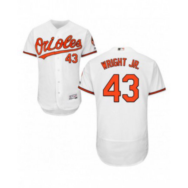 Youth Baltimore Orioles #43 Mike Wright Jr. Authentic White Home Flex Base Jersey