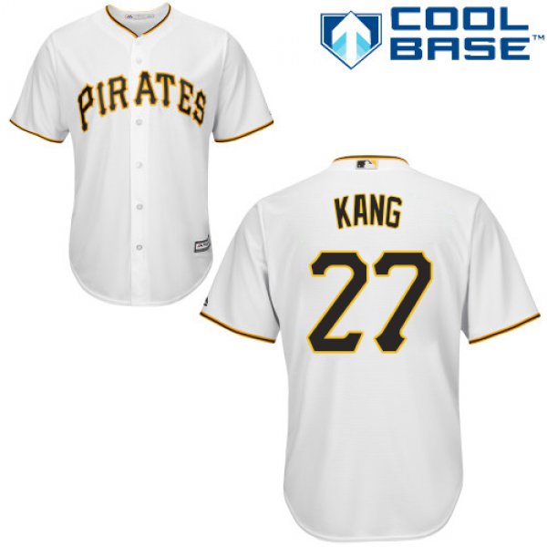 Pirates #27 Jung-ho Kang White Cool Base Stitched Youth Baseball Jersey