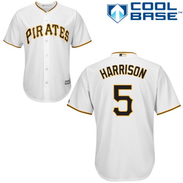 Pirates #5 Josh Harrison White Cool Base Stitched Youth Baseball Jersey